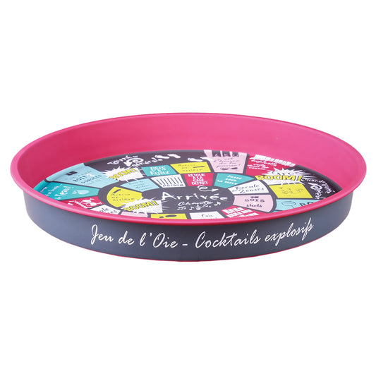 Plateau Viggo métal rond - Jeu de lOie