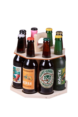 Carrousel à bière bois 8 bières 33cl (type long neck) Twist - Enzo