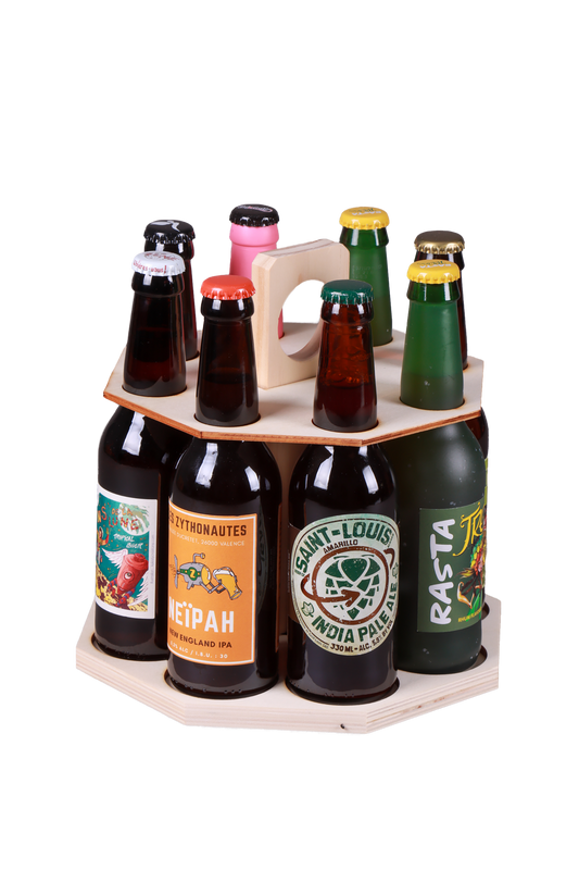 Carrousel à bière Enzo bois 8 bières 33cl (type long neck) Twist