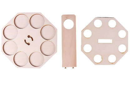 Enzo wooden beer carousel for 8 x 33cl beers (long neck type) Twist