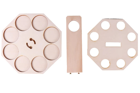 Enzo wooden beer carousel for 8 x 33cl beers (long neck type) Twist