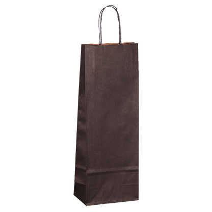 Sac Esprit Eco papier kraft noir 1 bouteille
