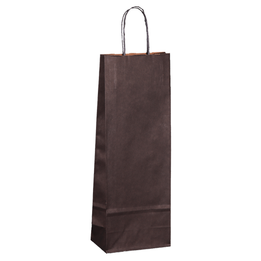 Sac Esprit Eco papier kraft noir 1 bouteille