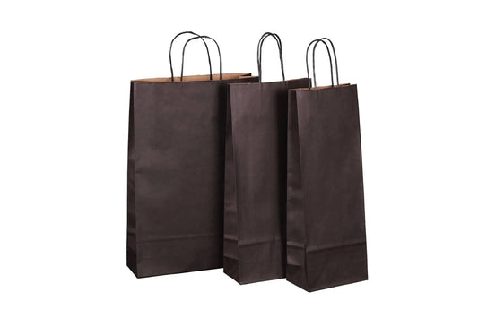 Sac Esprit Eco papier kraft 2 bouteilles noir