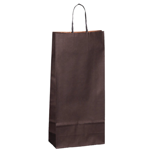 Sac Esprit Eco papier kraft 2 bouteilles noir