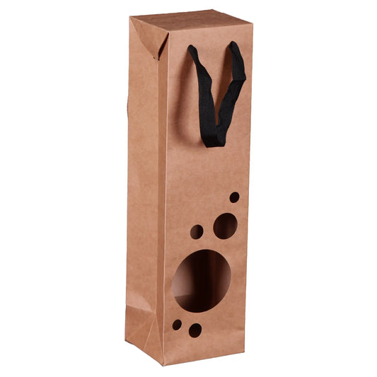 Sac Boxbag Atlanta papier kraft 1 bouteille fenêtre