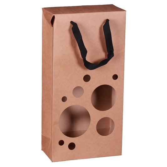 Sac Boxbag Atlanta papier kraft 2 bouteilles fenêtre