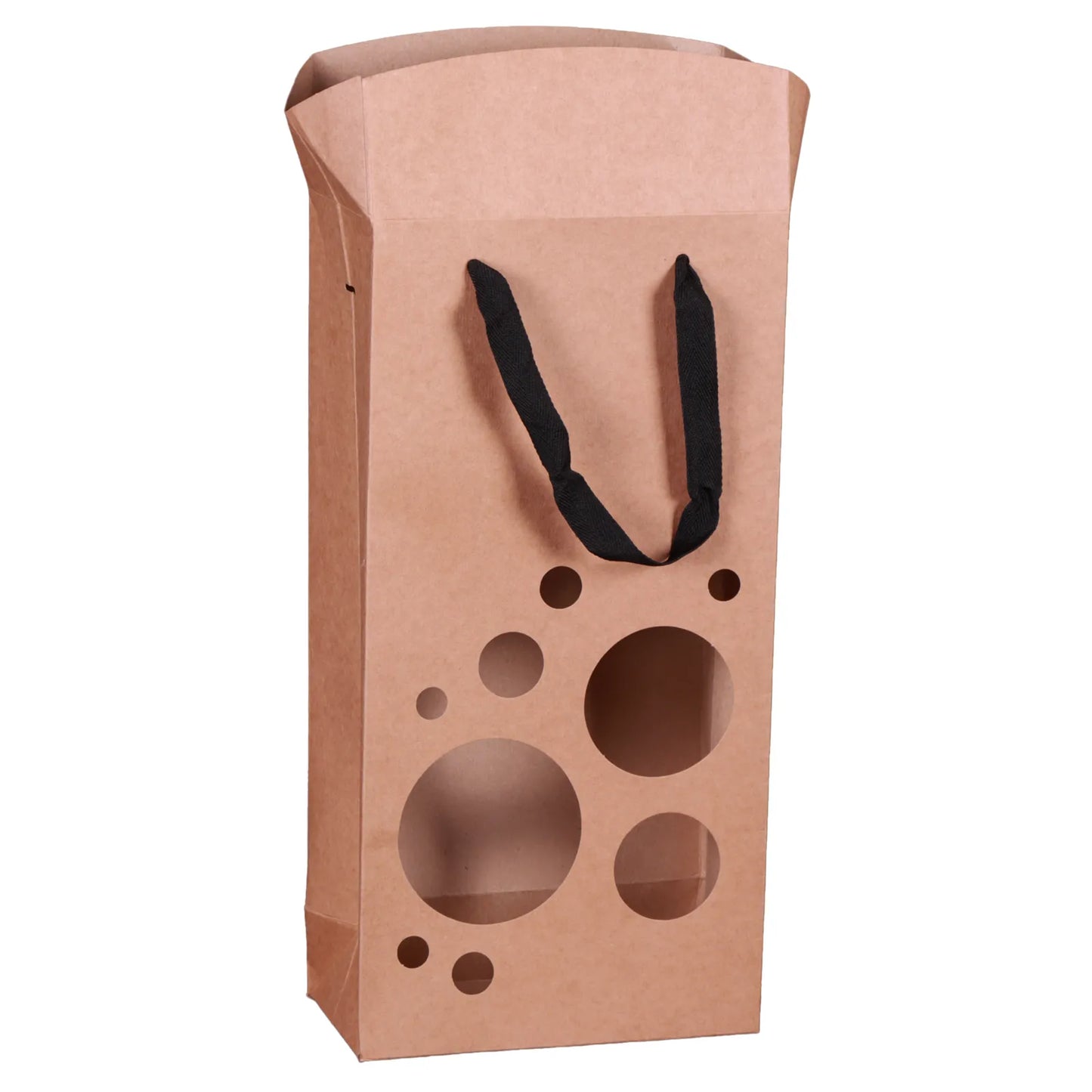 Sac Boxbag Atlanta papier kraft 2 bouteilles fenêtre