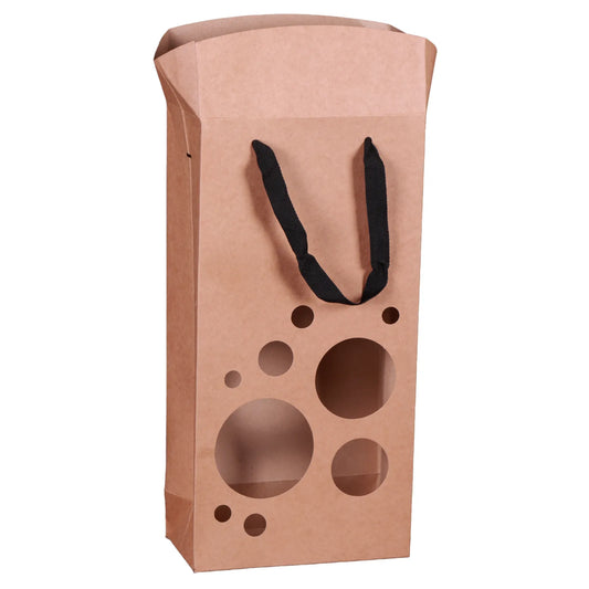 Sac Boxbag Atlanta papier kraft 2 bouteilles fenêtre