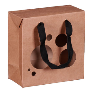 Sac Boxbag Atlanta papier kraft terroir 17x8x17cm fenêtre