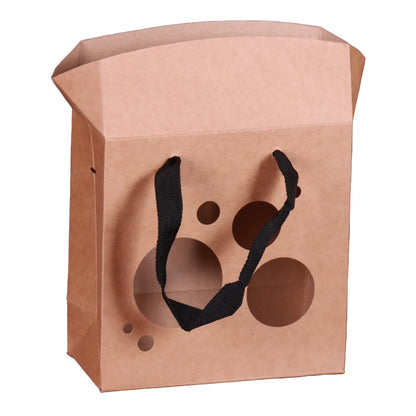 Sac Boxbag Atlanta papier kraft terroir 17x8x17cm fenêtre