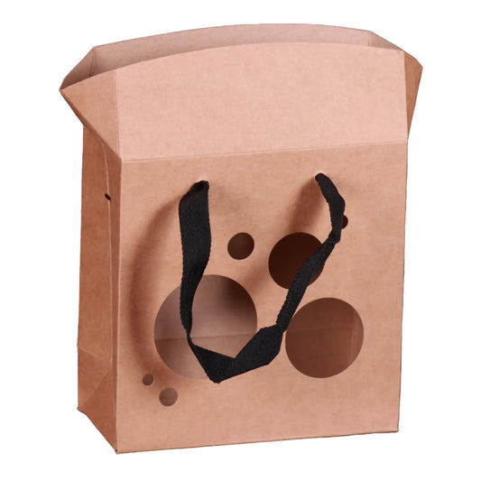 Atlanta kraft paper box bag, 17x8x17cm, window