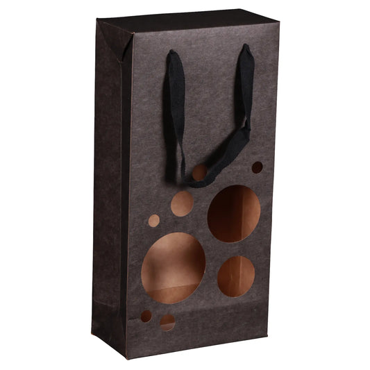 Boxbag Chicago kraft paper bag with 2 window bottles
