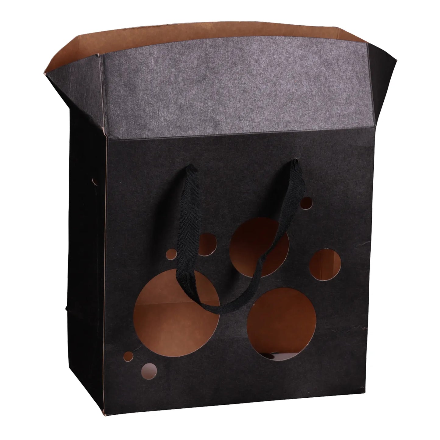 Sac Boxbag Chicago papier kraft terroir 22x11x22cm fenêtre