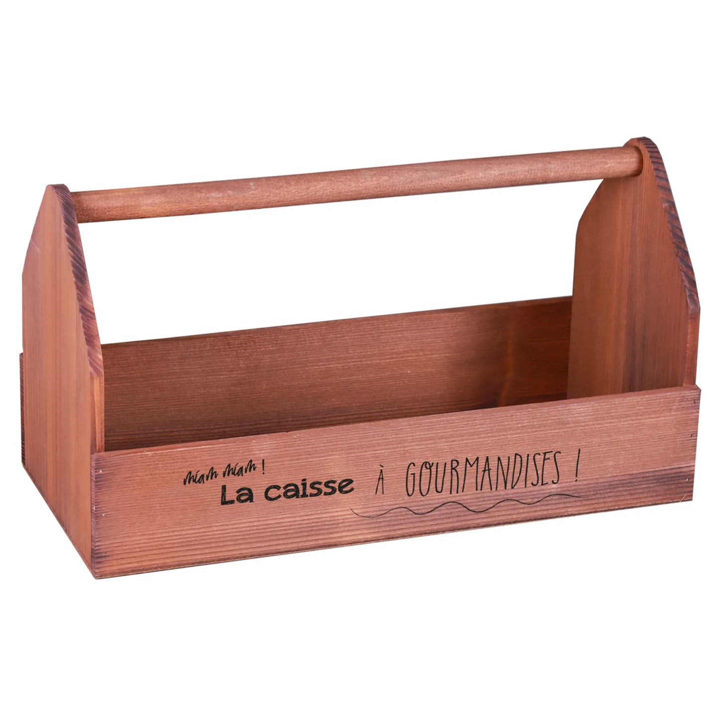 Gustave wooden basket 40x18x8/20cm - The treat box