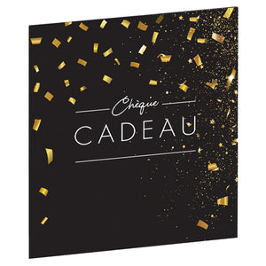Chèque cadeau Petra noir/or 12,5x12,5cm