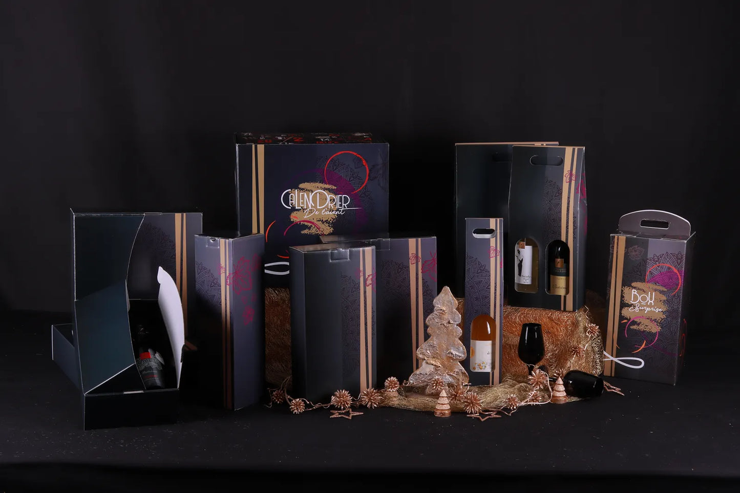 Caisse Calendrier de lavent Santino carton 12 bouteilles