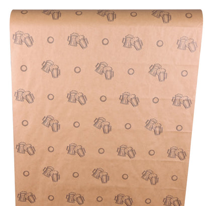 Brown/Black Recycled Kraft Gift Wrap Mug Wrap 0.50x200m