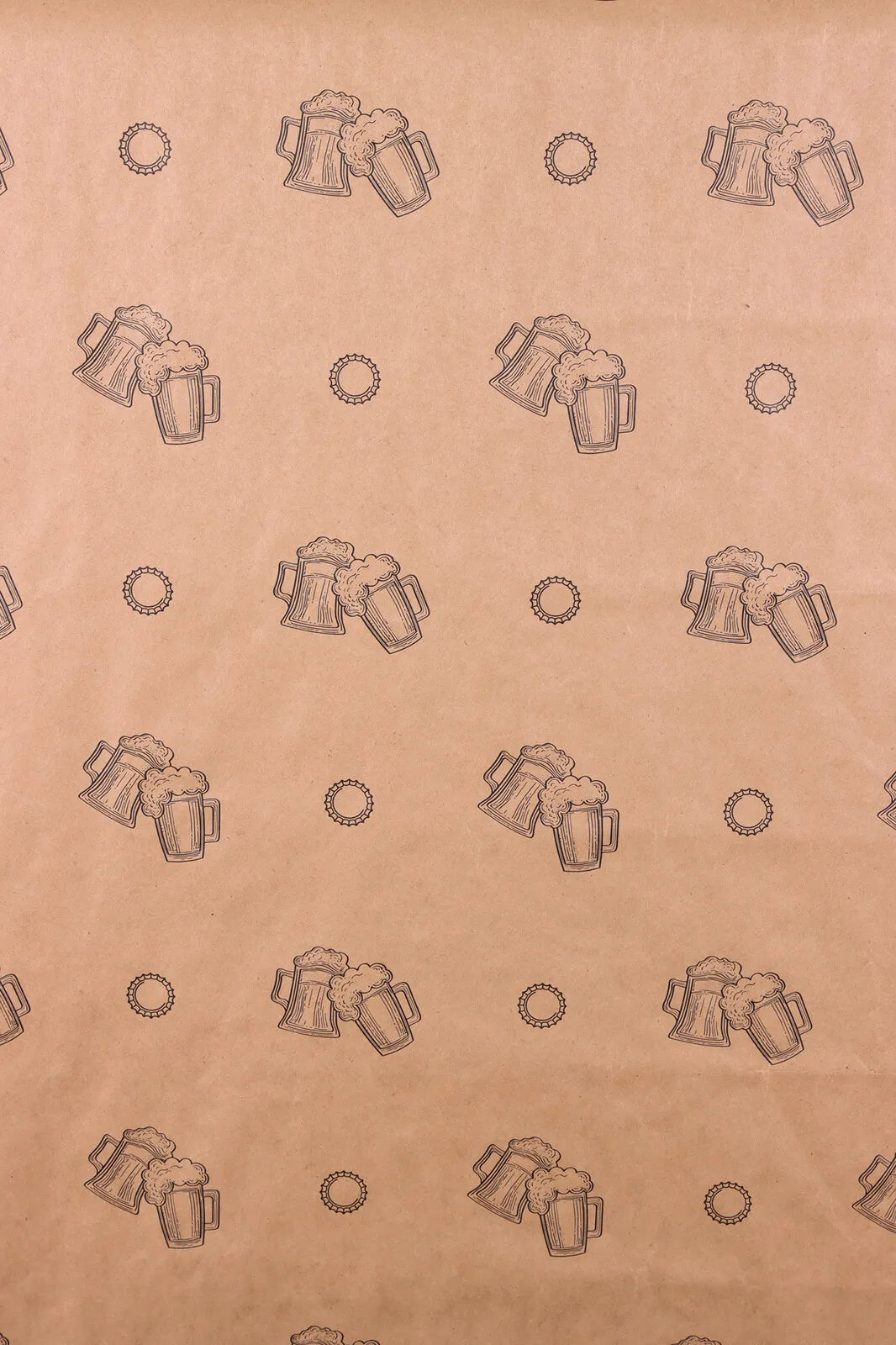 Brown/Black Recycled Kraft Gift Wrap Mug Wrap 0.50x200m