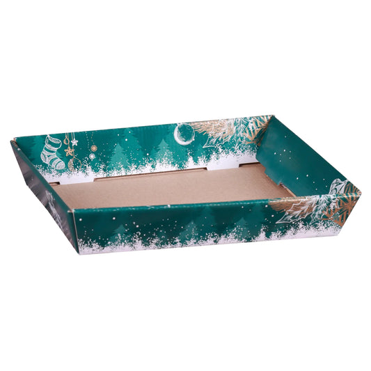 Corbeille Calgary carton 27x20x5cm, livrée à plat.