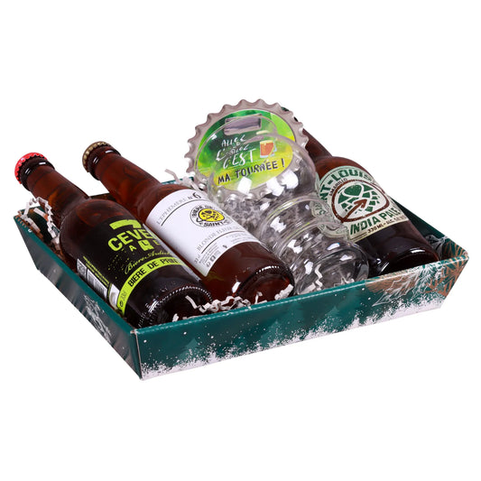 Corbeille Calgary carton 27x20x5cm, livrée à plat.