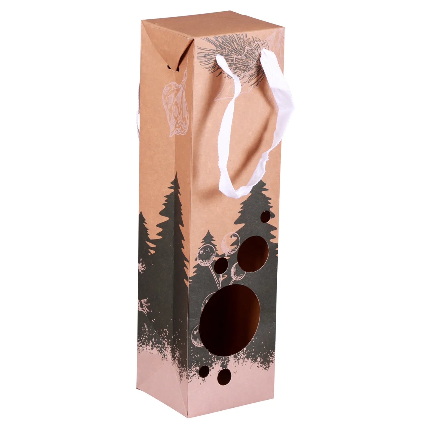 Sac Boxbag Calgary papier kraft 1 bouteille fenêtre