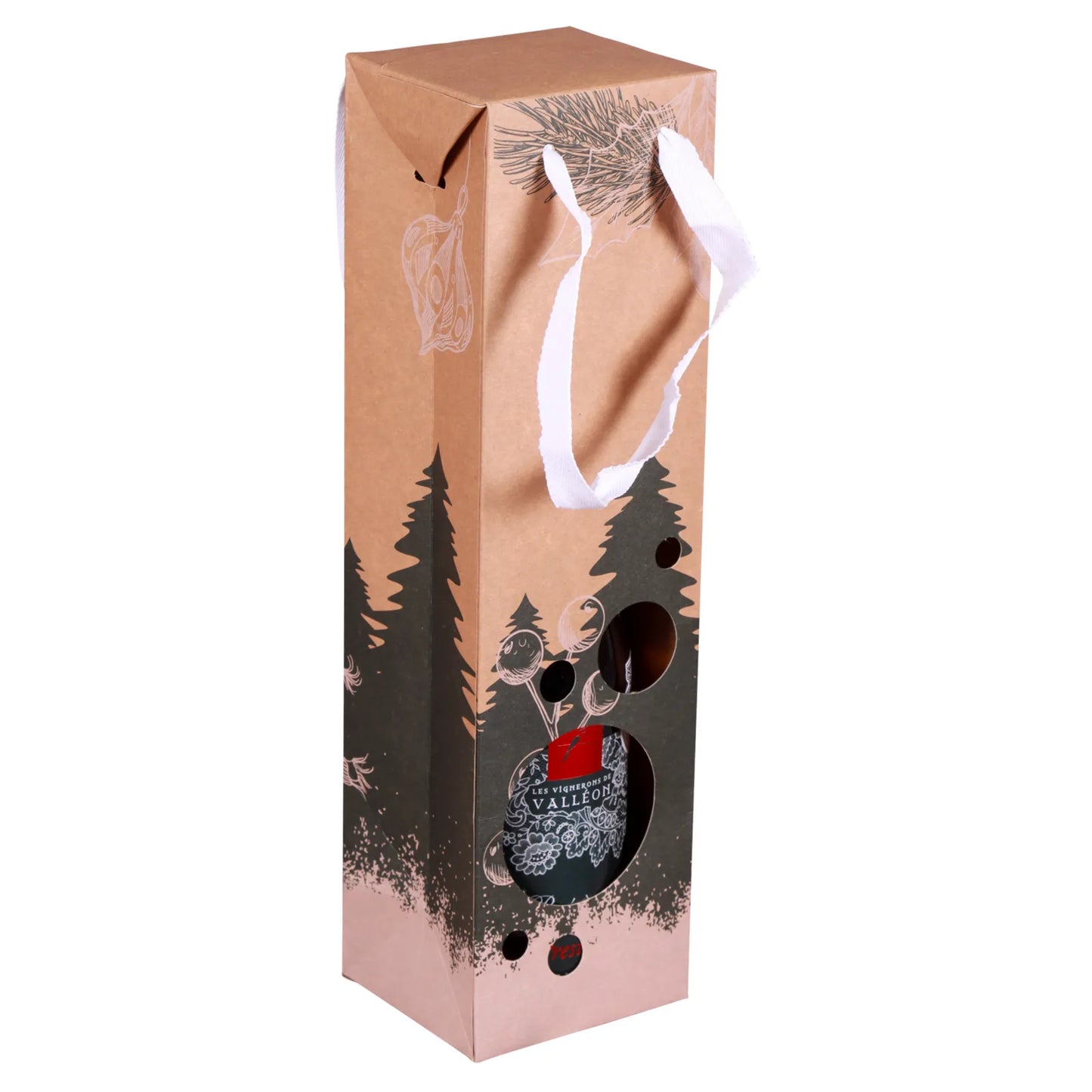 Sac Boxbag Calgary papier kraft 1 bouteille fenêtre