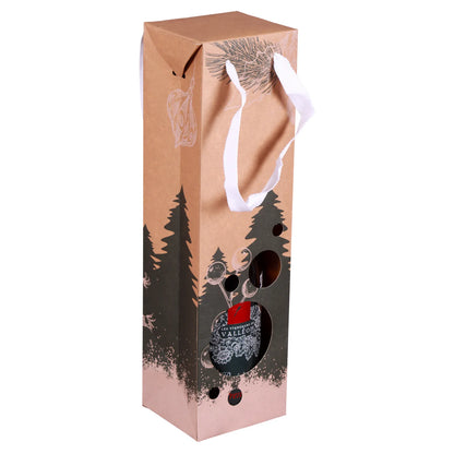 Sac Boxbag Calgary papier kraft 1 bouteille fenêtre