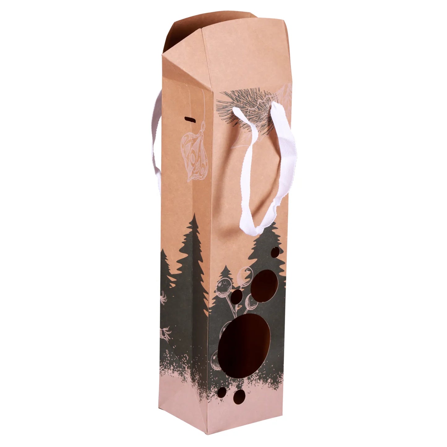 Sac Boxbag Calgary papier kraft 1 bouteille fenêtre
