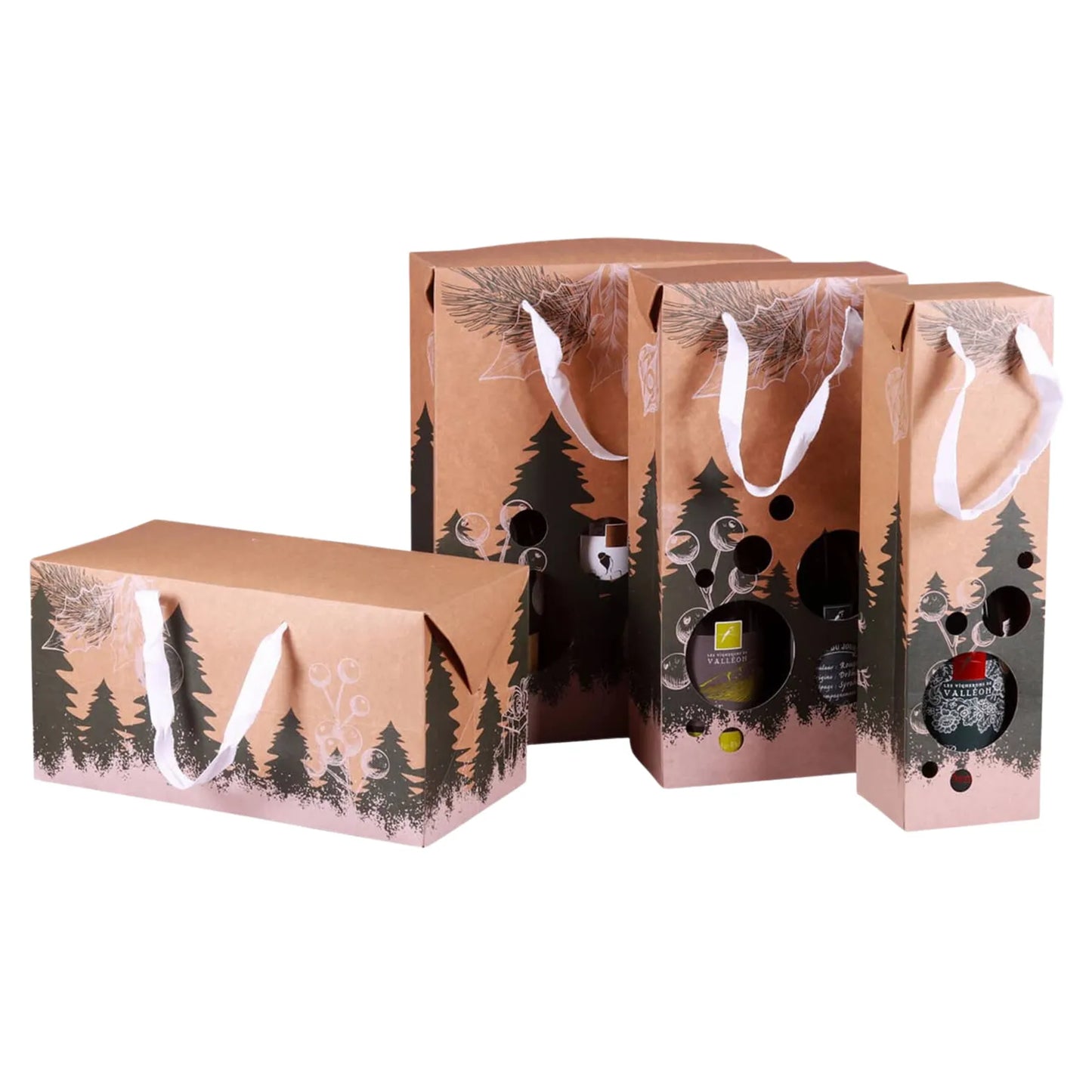 Sac Boxbag Calgary papier kraft 3 bouteilles fenêtre