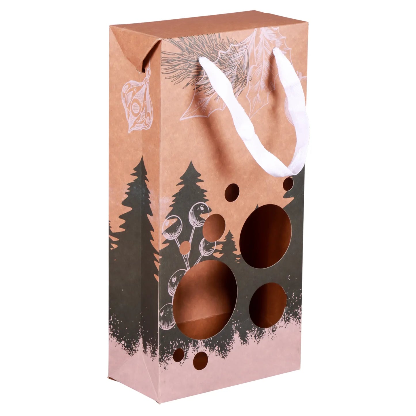 Sac Boxbag Calgary papier kraft 2 bouteilles fenêtre