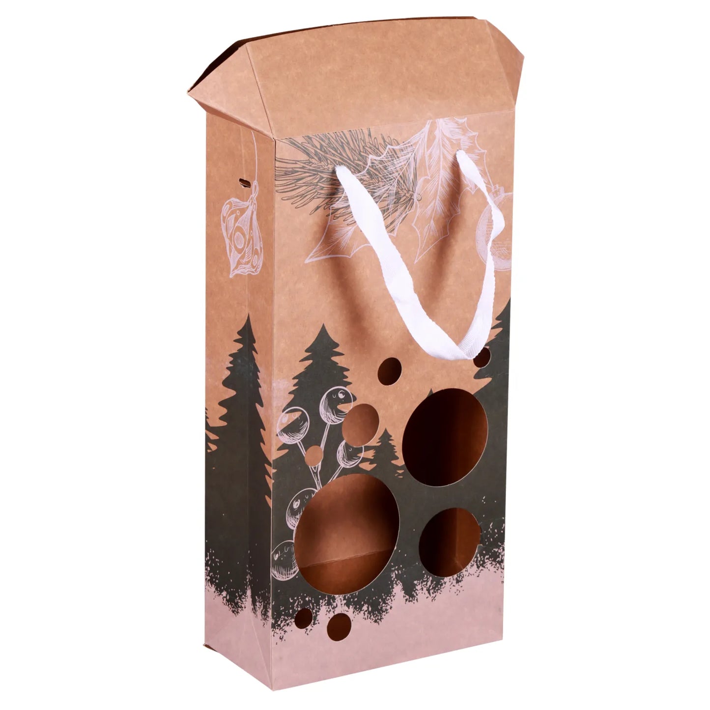 Sac Boxbag Calgary papier kraft 2 bouteilles fenêtre