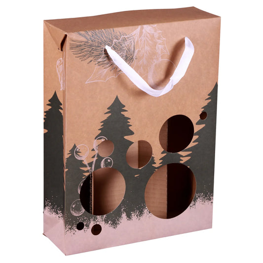 Sac Boxbag Calgary papier kraft 3 bouteilles fenêtre
