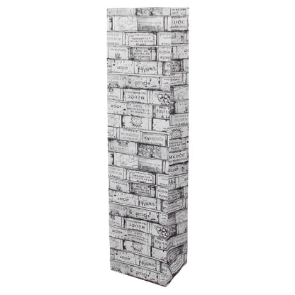 Eco-friendly kraft paper bag, white and anthracite, 1 bottle