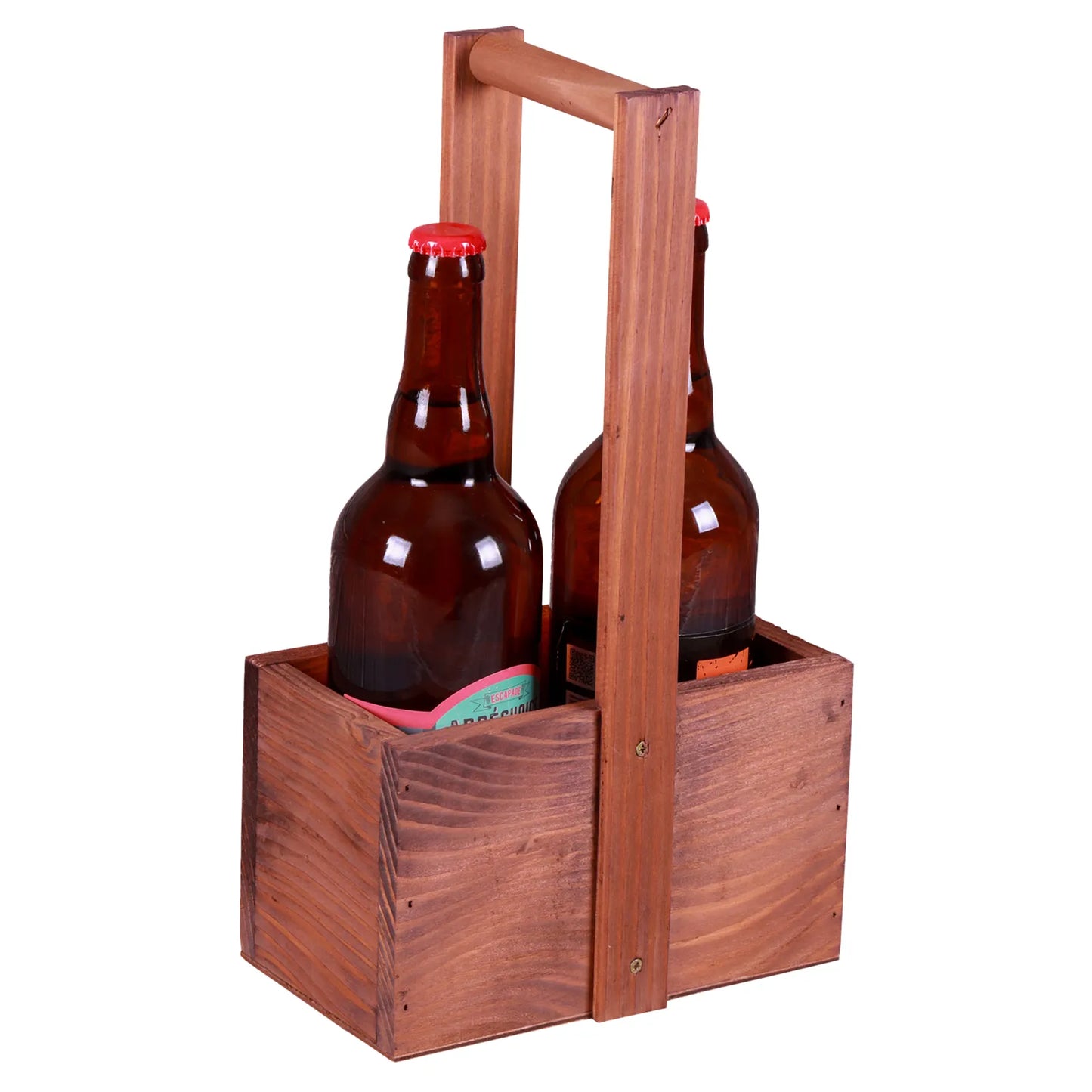 Panier Bruno bois 2 bouteilles