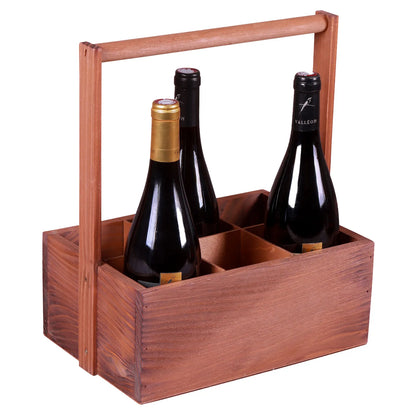 Panier Bruno bois 6 bouiteilles