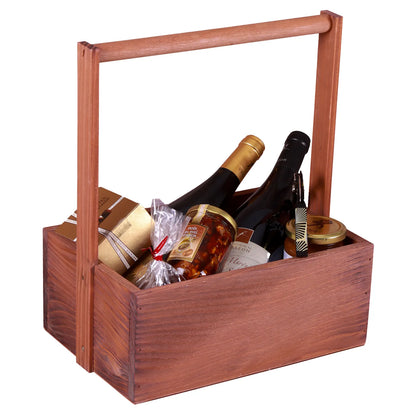 Panier Bruno bois 6 bouiteilles