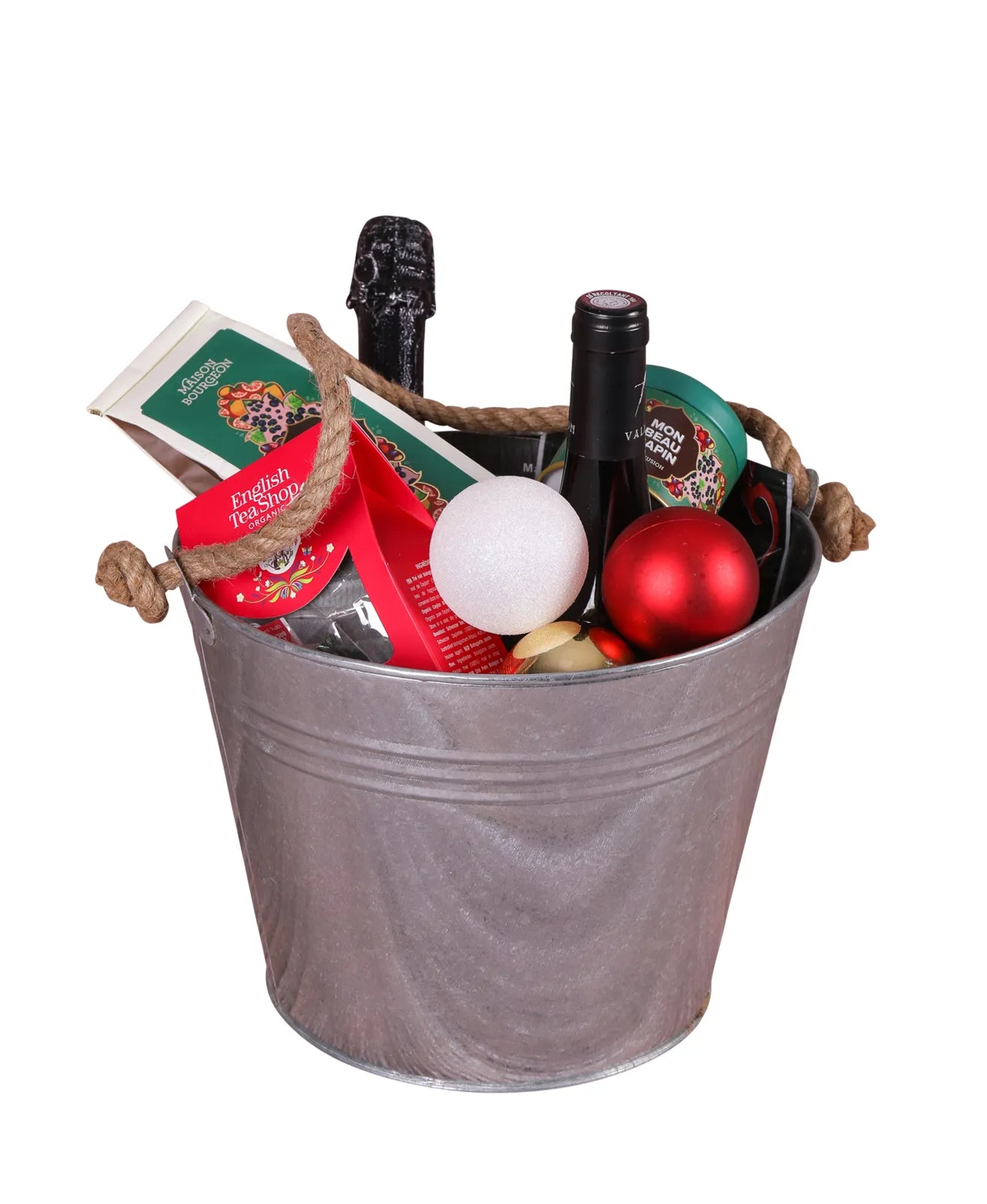 Fredo metal bucket with rope handle Ø25/18x19cm
