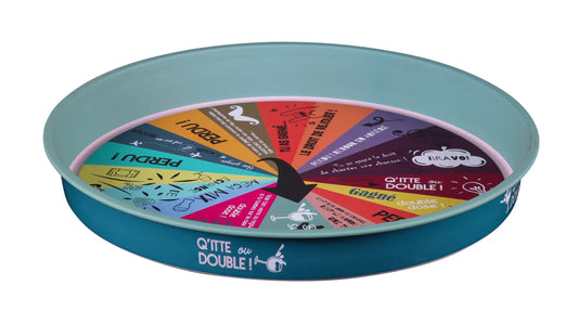 Plateau Viggo métal rond - Quitte ou double