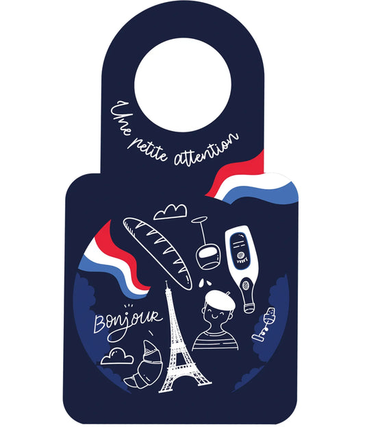 Message card/Victoria bottle neck anti-drip disc - French art