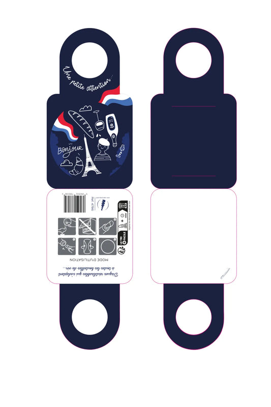 Message card/Victoria bottle neck anti-drip disc - French art