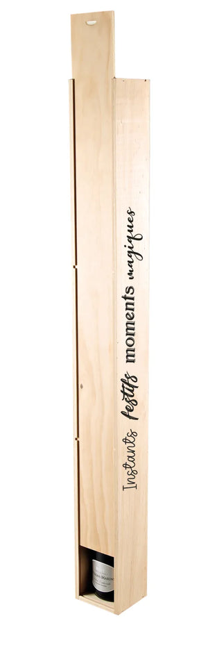 Caisse Mètre Pampelonne bois 3 bouteilles - Instants festifs...