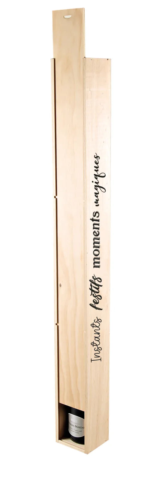 Caisse Mètre Pampelonne bois 3 bouteilles - Instants festifs...