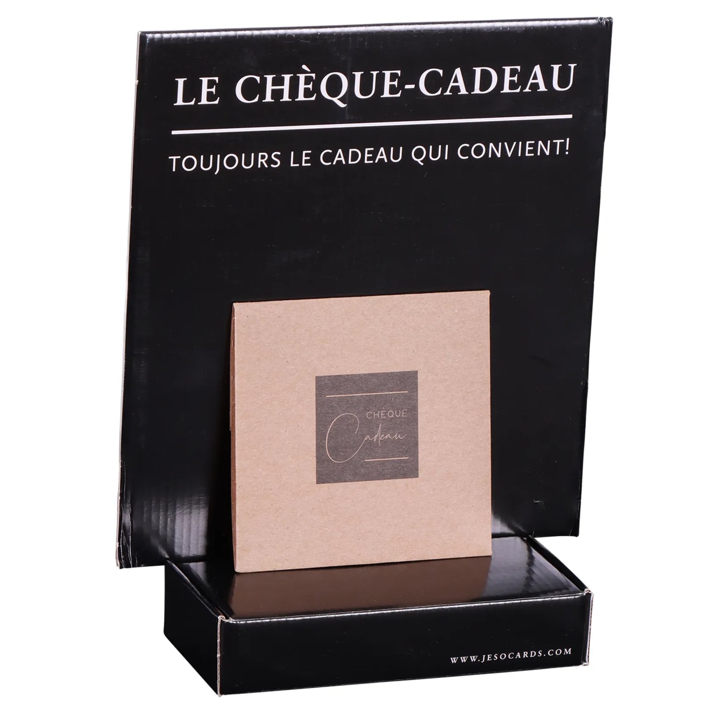 Présentoir Display Avanti carton noir, pour 10 chèques cadeau