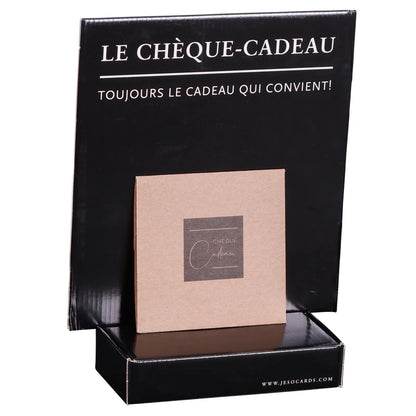 Présentoir Display Avanti carton noir, pour 10 chèques cadeau