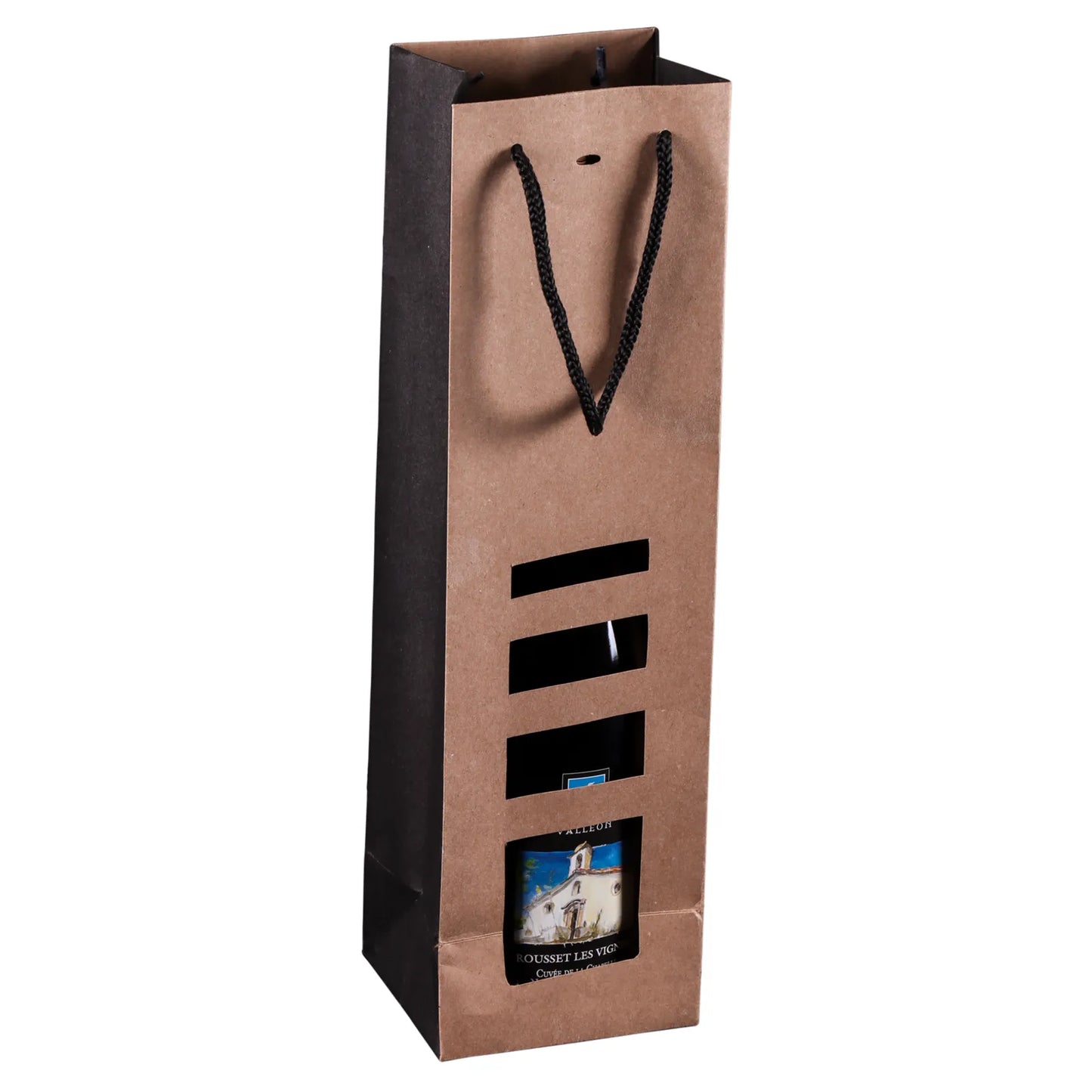 Elusa kraft paper bag with magnum windows