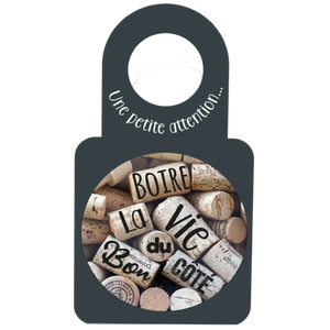 Carte message/goulot Victoria disque anti-goutte - Boire la vie...
