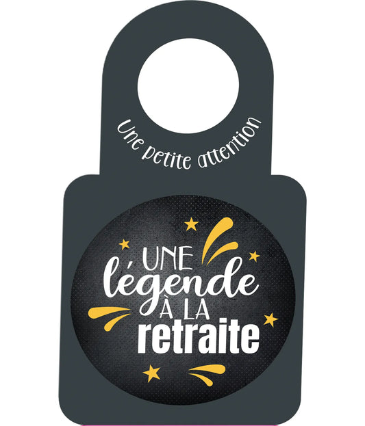 Message card/Victoria bottle neck with anti-drip disc - Retirement