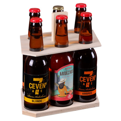Support Raft beer Teddy bois 6 bières 33cl (type long neck)