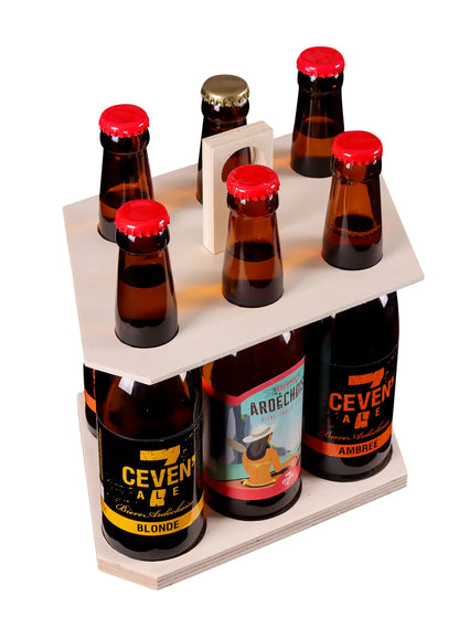 Support Raft beer Teddy bois 6 bières 33cl (type long neck)